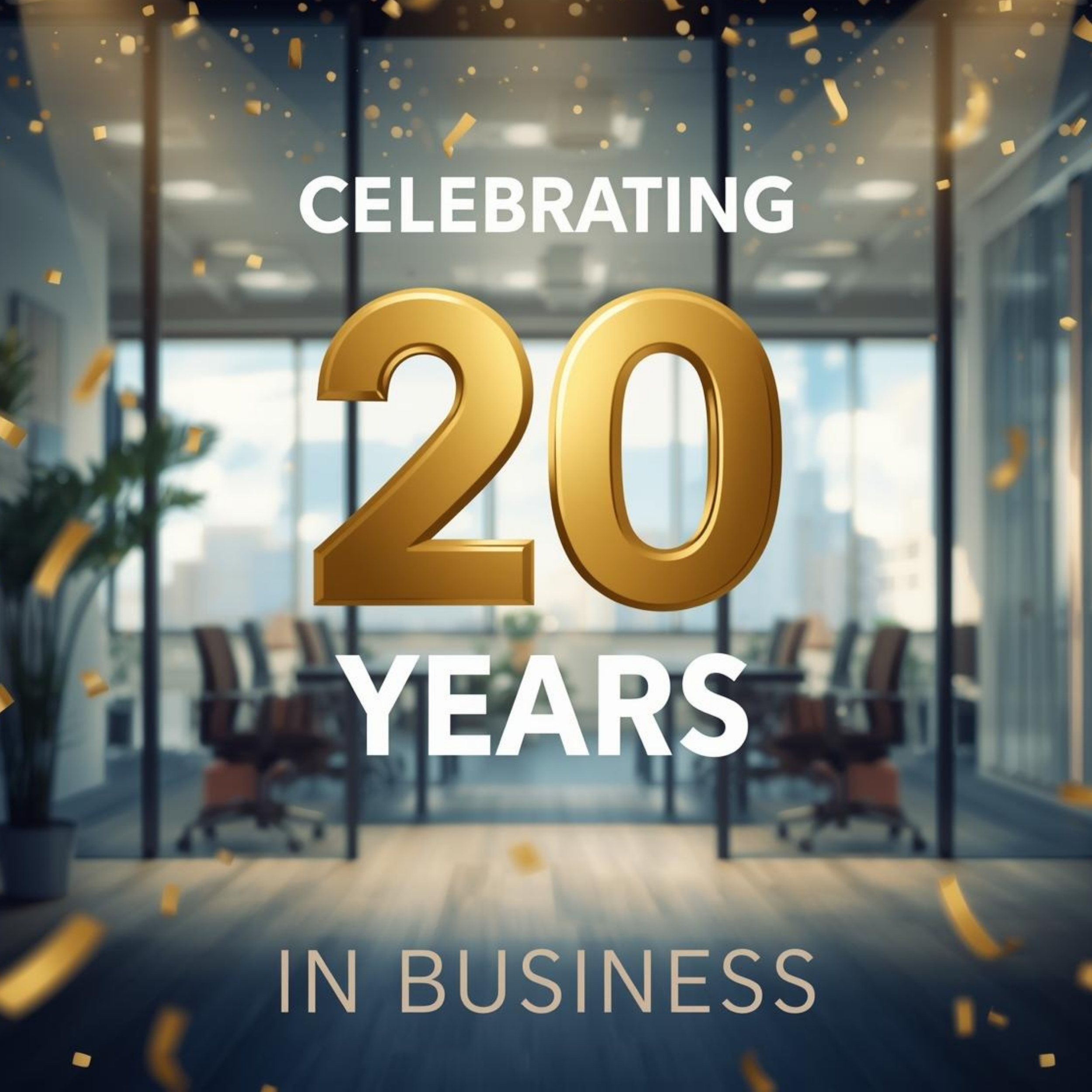 party image to signify 20 year in business
